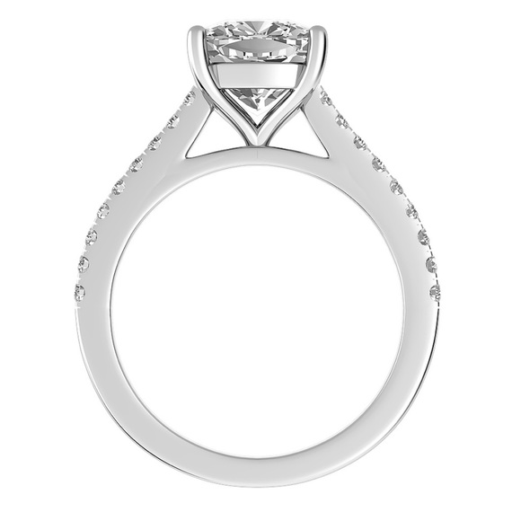 Sterling silver and White Topaz cushion cut gemstone ring Jared’s size 5 💍 - Picture 2 of 7